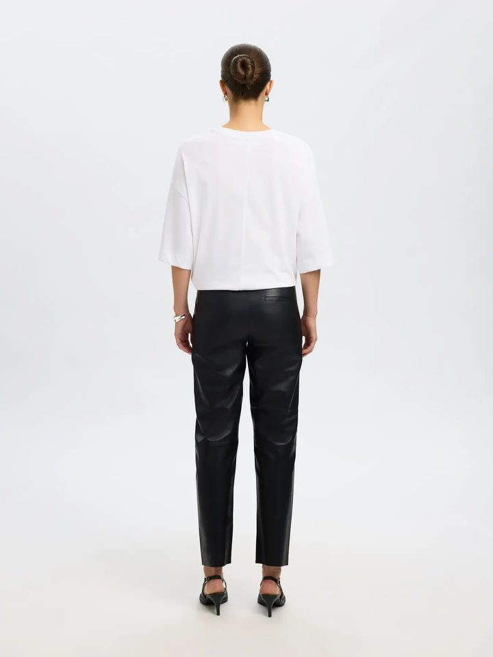 Selected Femme - Læderbukser - Sort - Marie - Stilkompagniet.dk