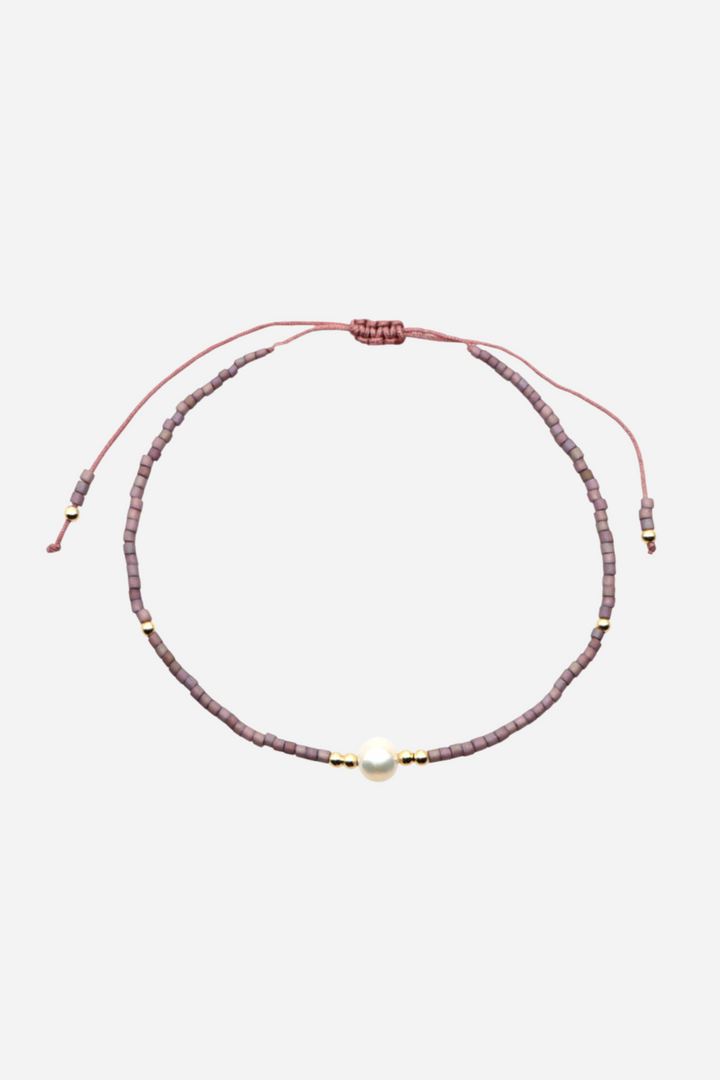 Andcopenhagen - Perlearmbånd - Dusty purple - Holly - Stilkompagniet.dk