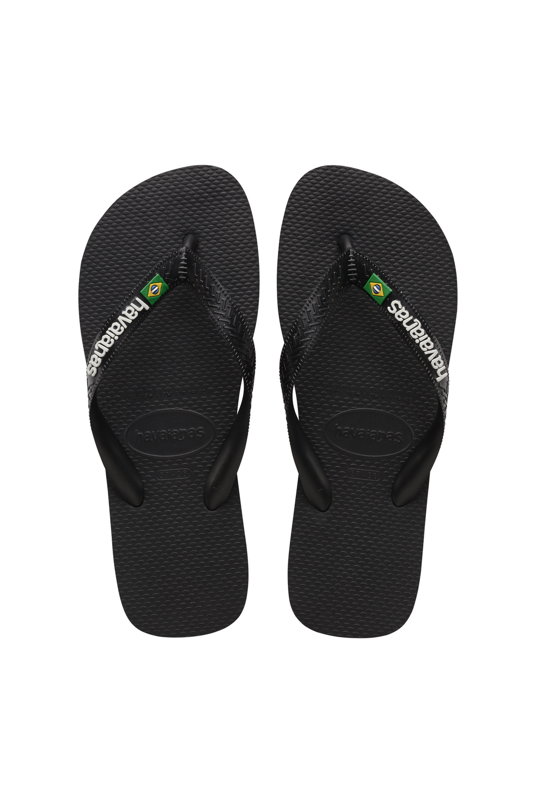 Havaianas - Klipklapper - Black/Black - Brasil Logo FC sss