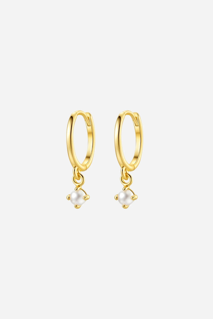 Andcopenhagen Jewelry - Øreringe hoops - 18 karat Guldbelagt 925 sterlingsølv - Monica Pearl