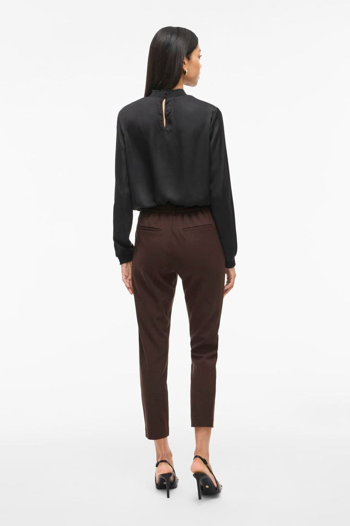 Vila - Bukser - Coffee Bean - Vivarone Slim