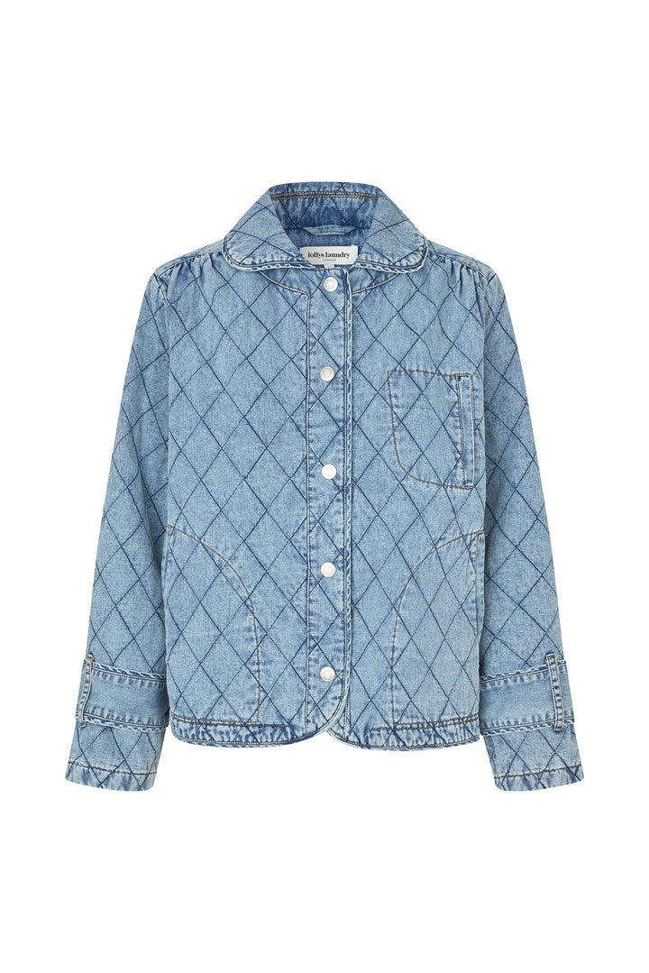 Lollys Laundry - Quilted jakke - Washed Denim - Viola