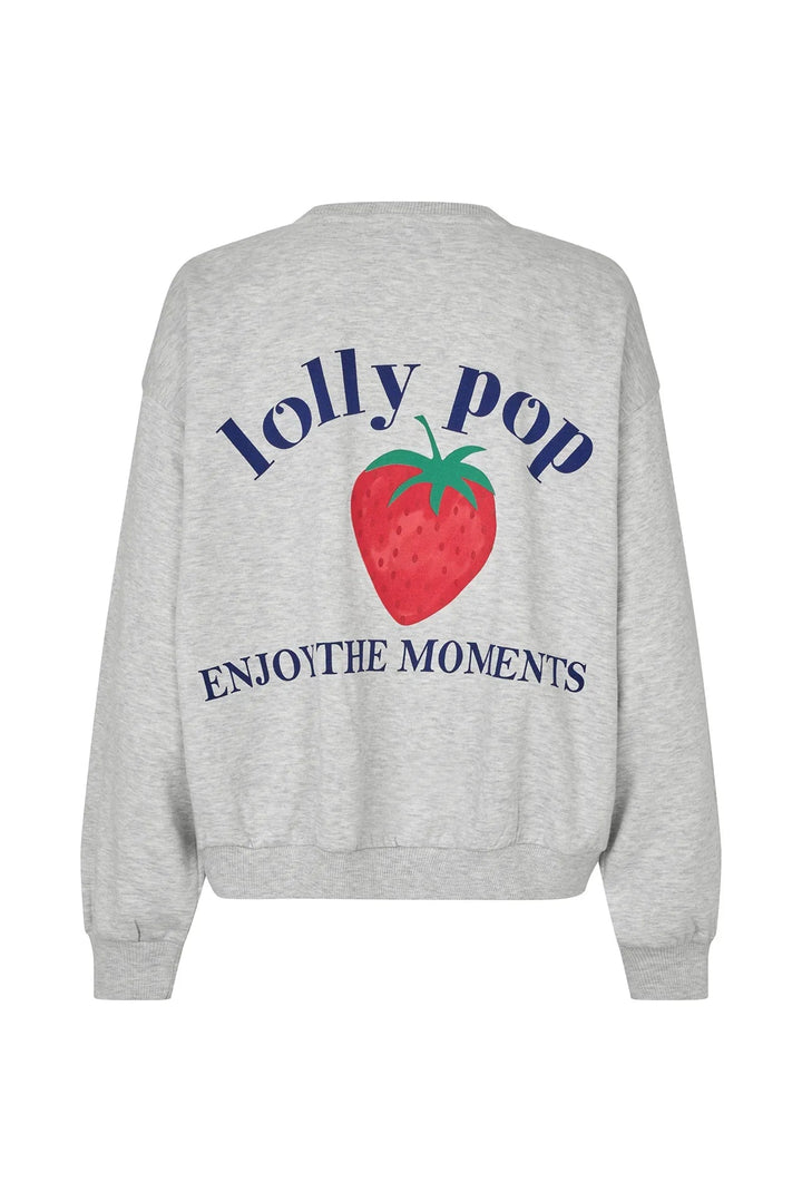 Lollys Laundry - Sweatshirt - Grå - Sydney Strawberry