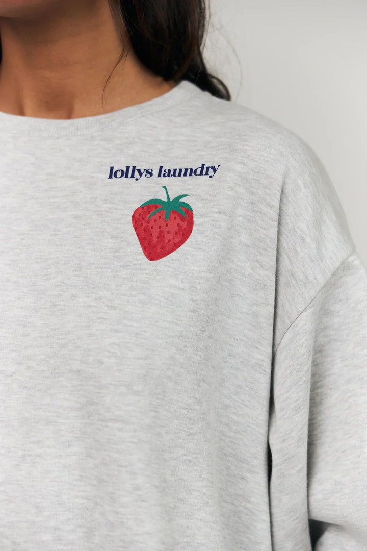 Lollys Laundry - Sweatshirt - Grå - Sydney Strawberry