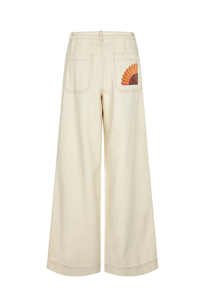 Lollys Laundry - Bukser - Creme - Florida