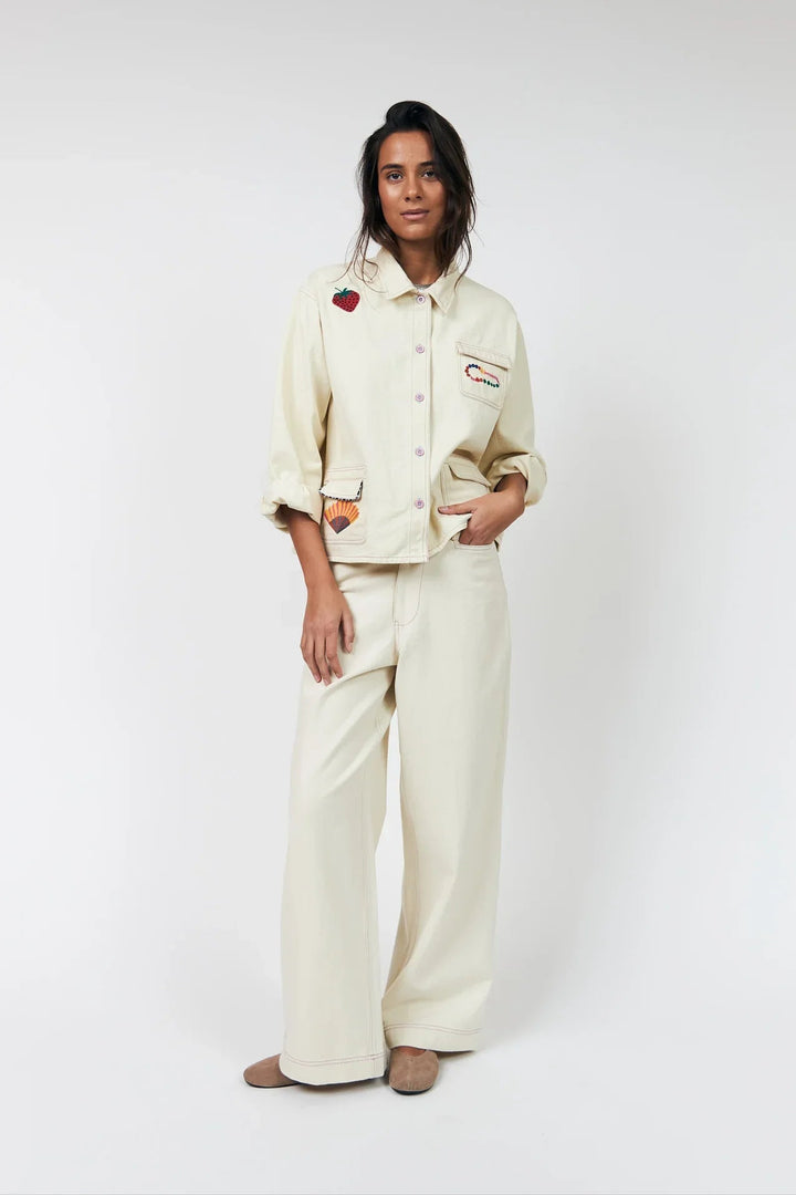 Lollys Laundry - Bukser - Creme - Florida