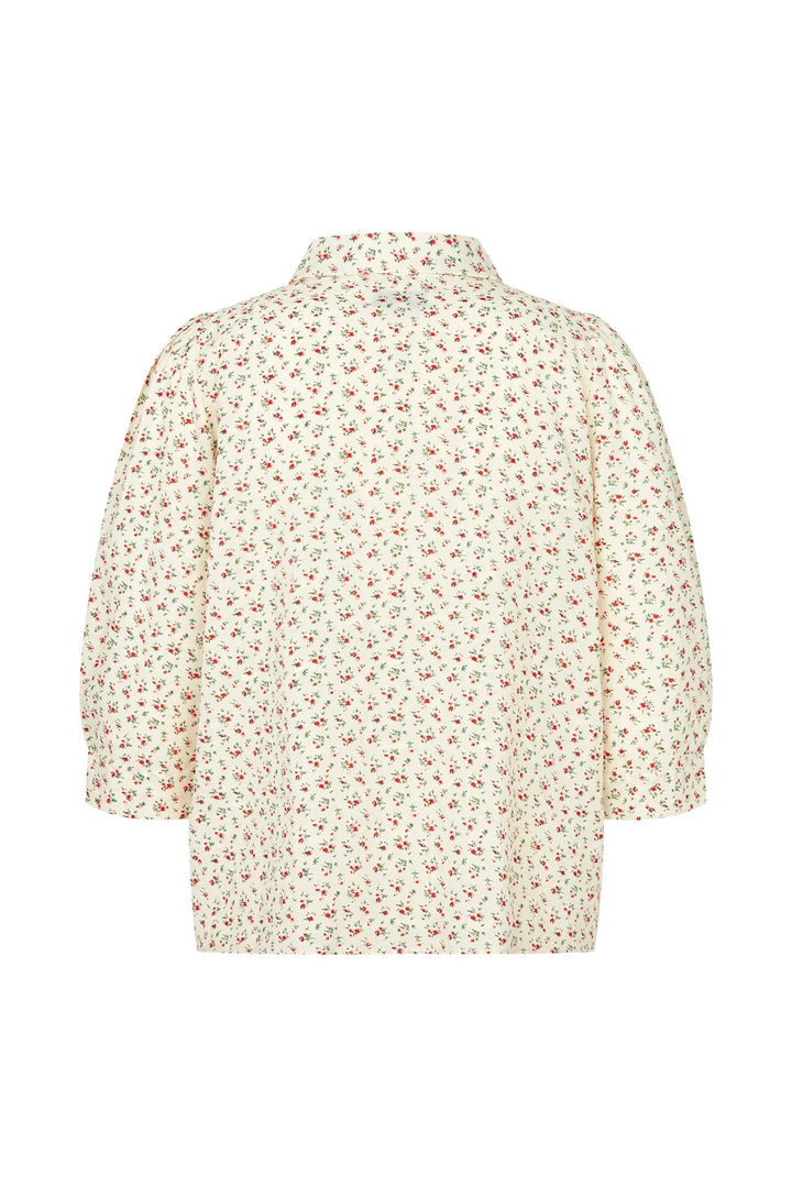 Lollys Laundry - Skjorte - Creme/blomstret - Bono
