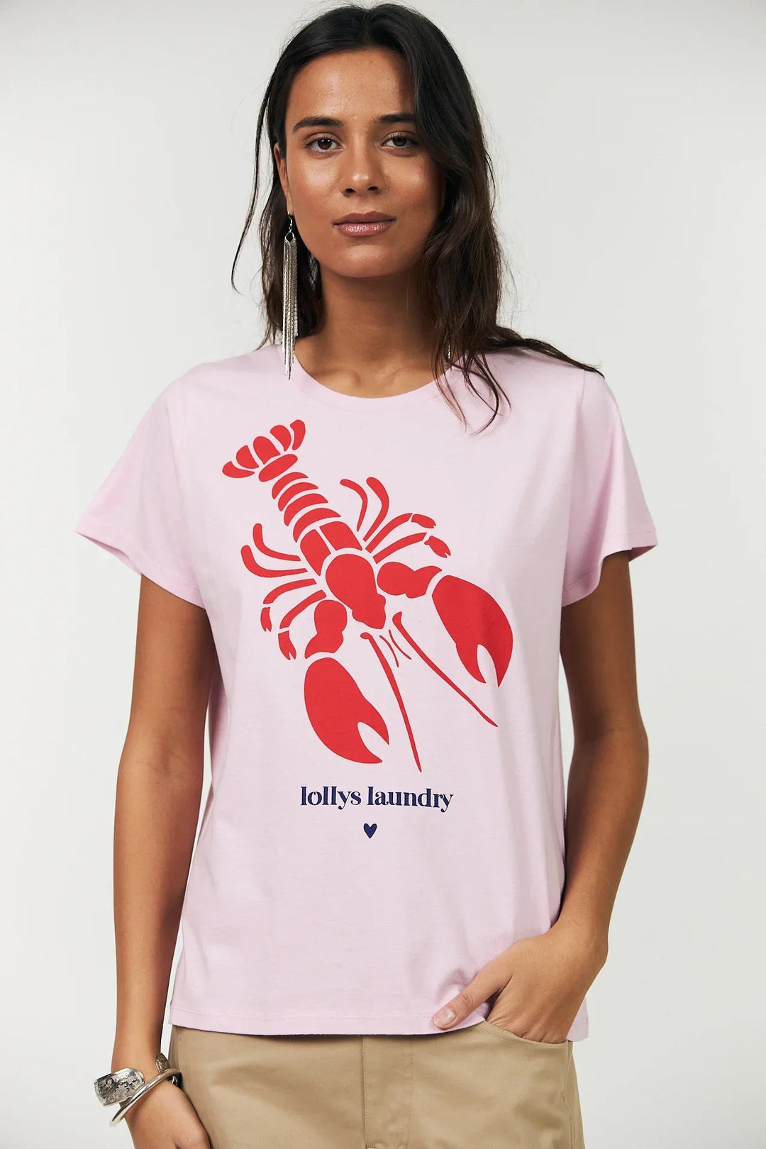 Lollys Laundry - T-shirt - Lyserød - Roma