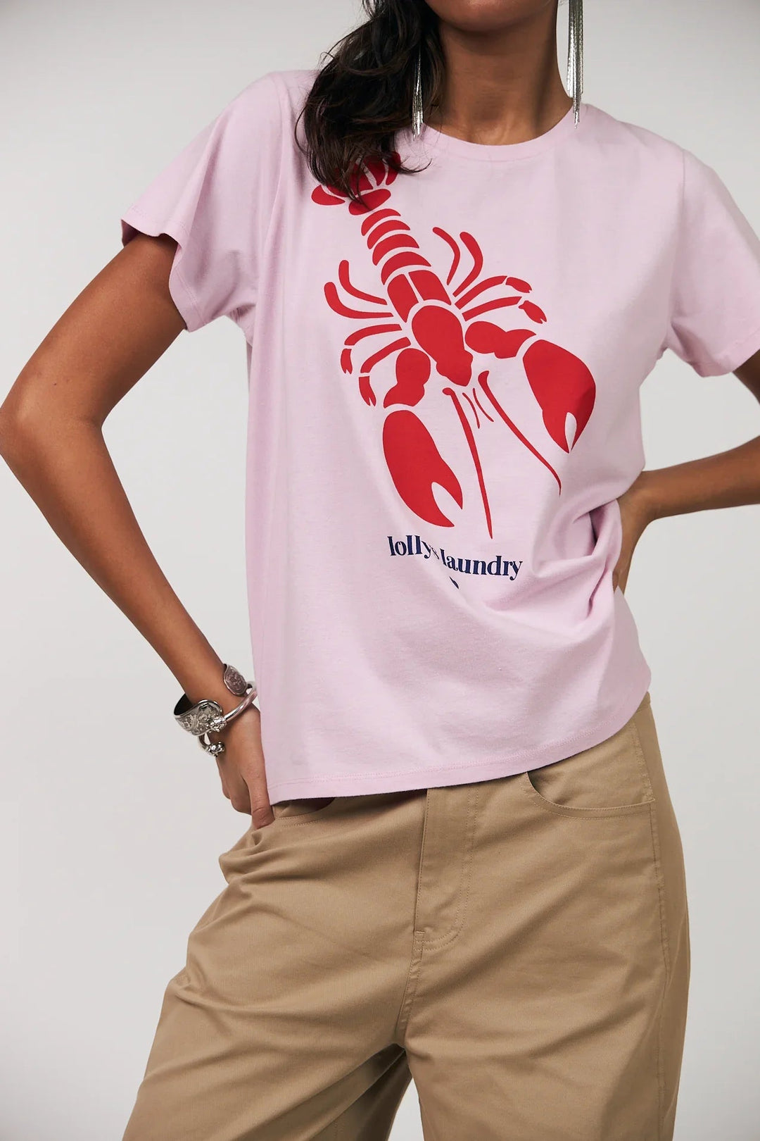 Lollys Laundry - T-shirt - Lyserød - Roma