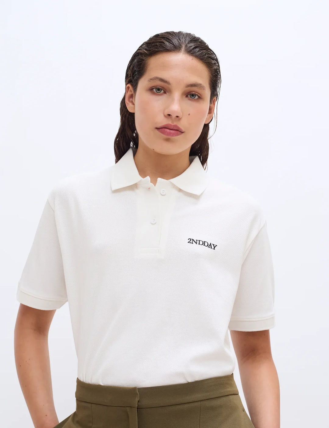 2NDDAY - Polo - Hvid - Aralena - Stilkompagniet.dk