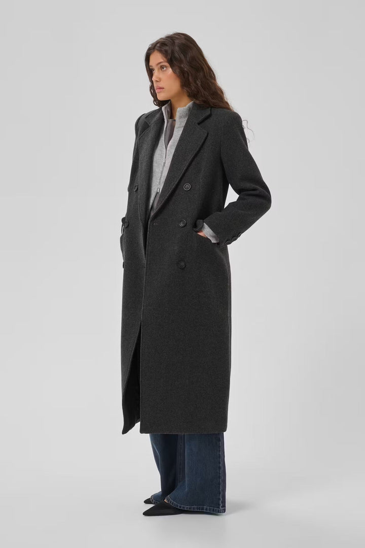 My Essential Wardrobe - Frakke - Dark Grey Melange - Frannie