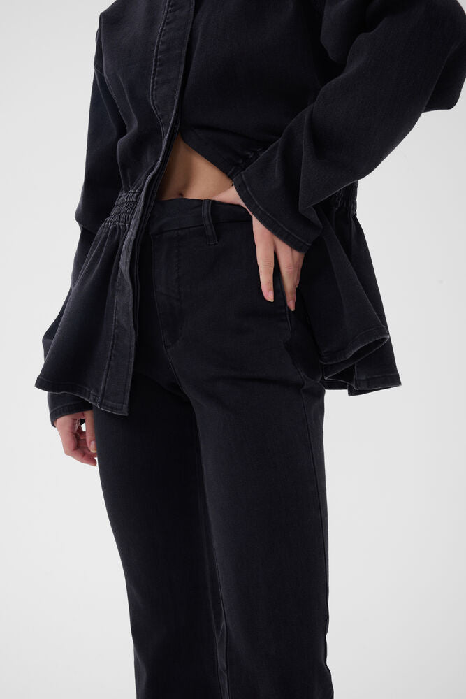 My Essential Wardrobe - Bootcut Jeans - Sort - Ayo