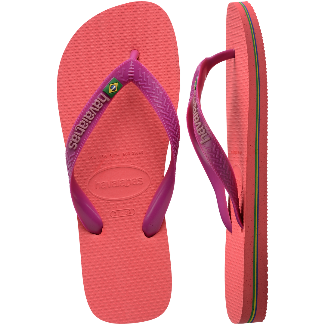 Havaianas - Klipklapper - Coral Pink (4380) - Brasil Logo FC sss