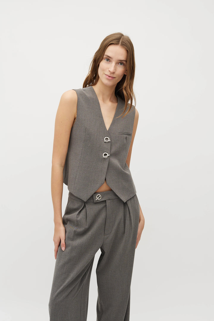 Mbym - Vest - Grey melange - Aleia