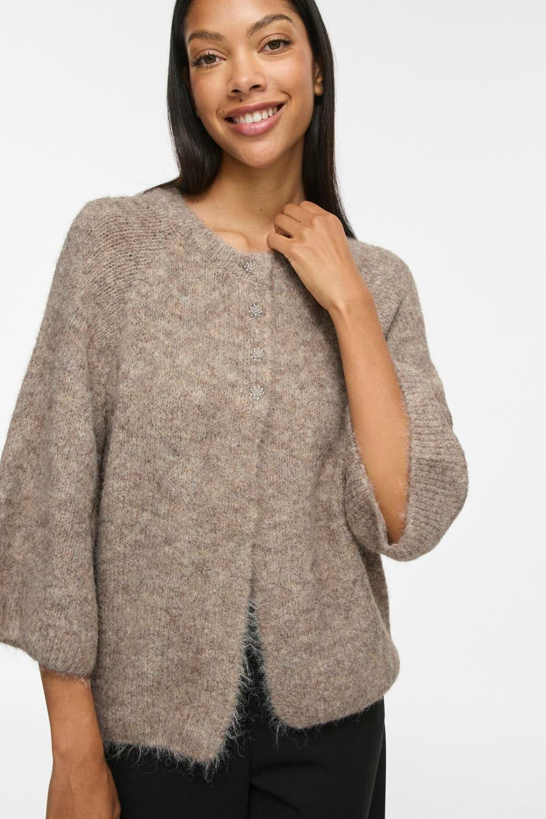 Vila - Cardigan - Natural melange - Vibows