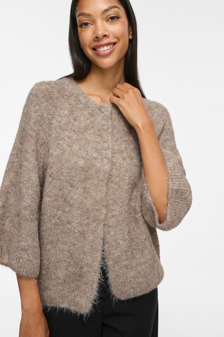Vila - Cardigan - Natural melange - Vibows