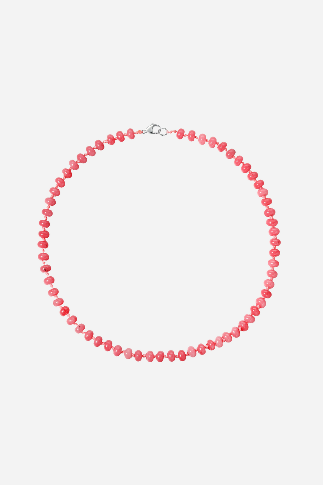 Andcopenhagen Jewelry - Perlehalsklæde - Pink kalcedon - Ebba