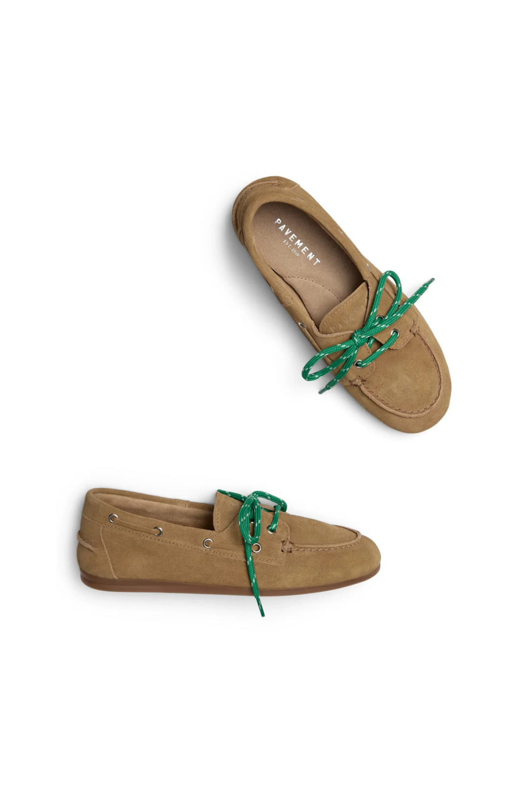 Pavement - Loafers - Taupe Suede/green - Marin Lace
