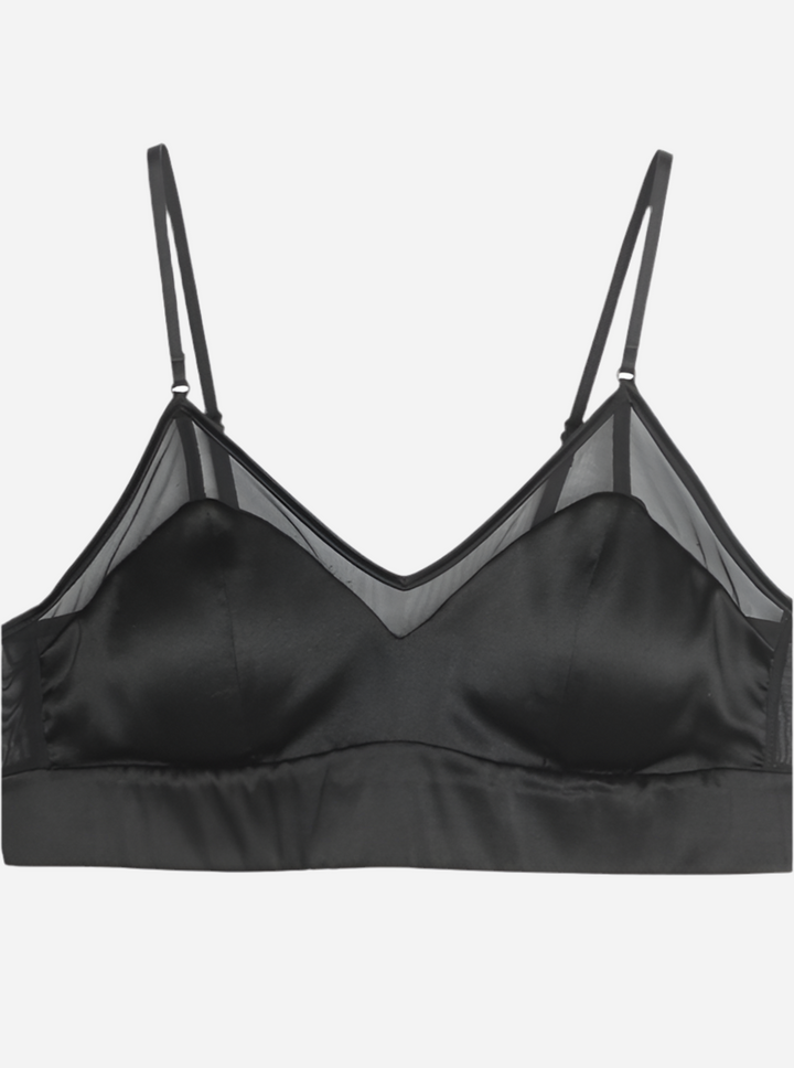 Silke bralette m. mesh - Sort - Sassy Copenhagen sss - Stilkompagniet.dk