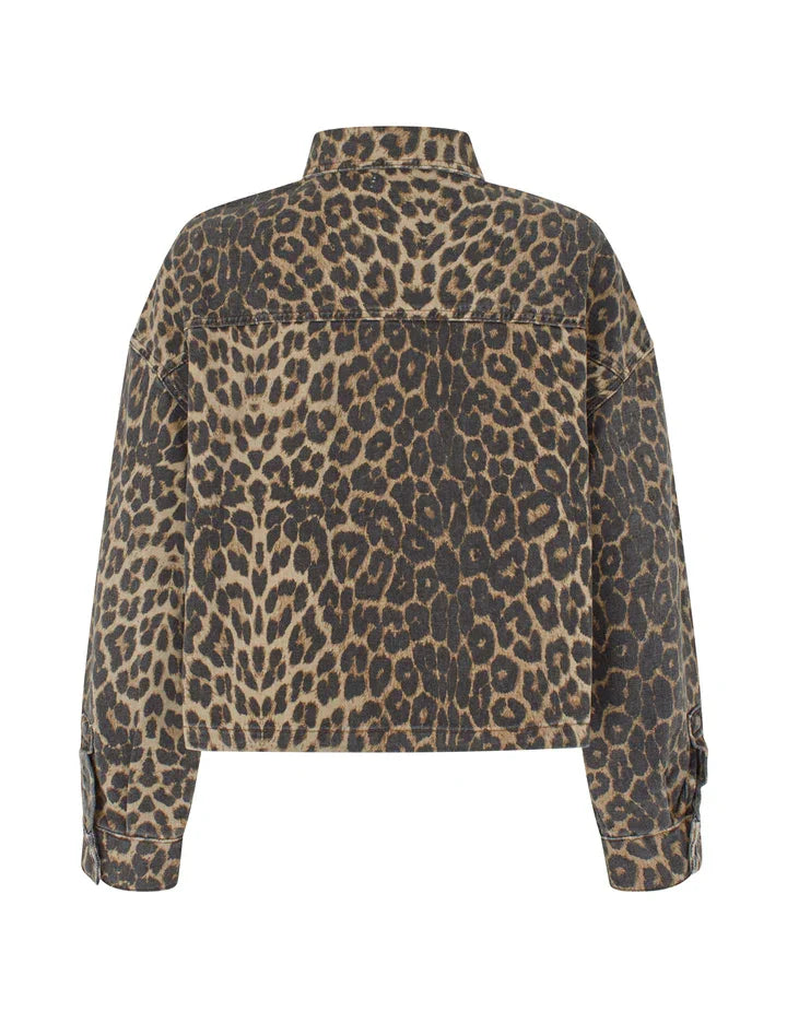 MbyM - Denim Jakke - Leopard - Wanniah - Stilkompagniet.dk