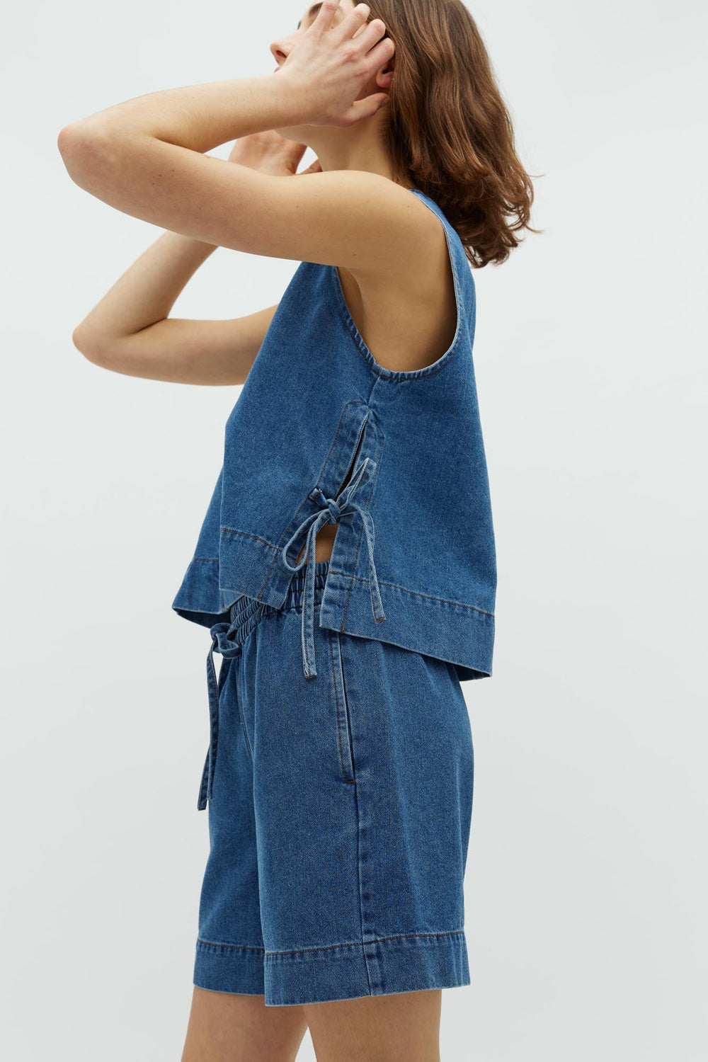 Global Funk - Top - Vintage blue denim - Ribba - Stilkompagniet.dk