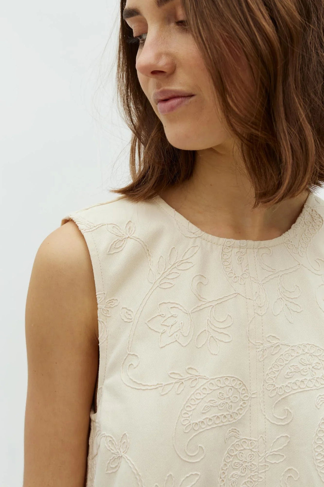 Global Funk - Kjole - Ecru - Rhiann - Stilkompagniet.dk