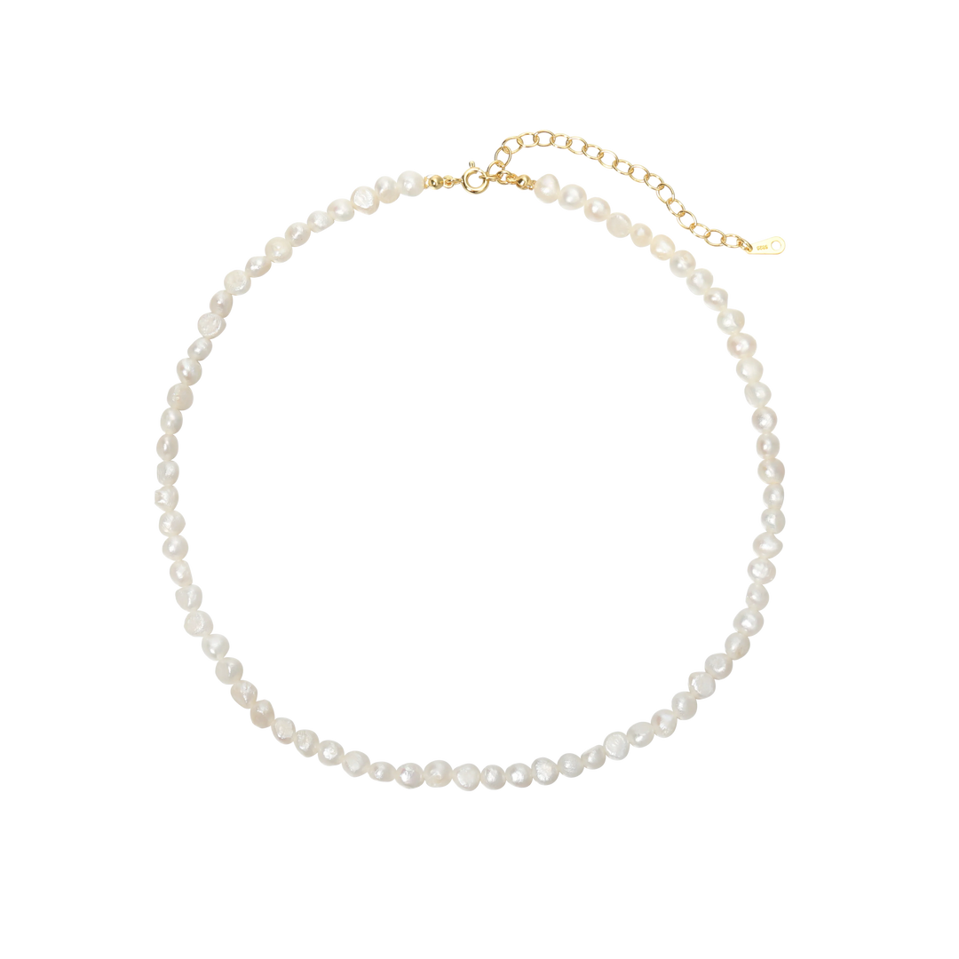 Andcopenhagen Jewelry - Halskæde - 18 karat guldbelagt 925 sterlingsølv - Timeless Pearl
