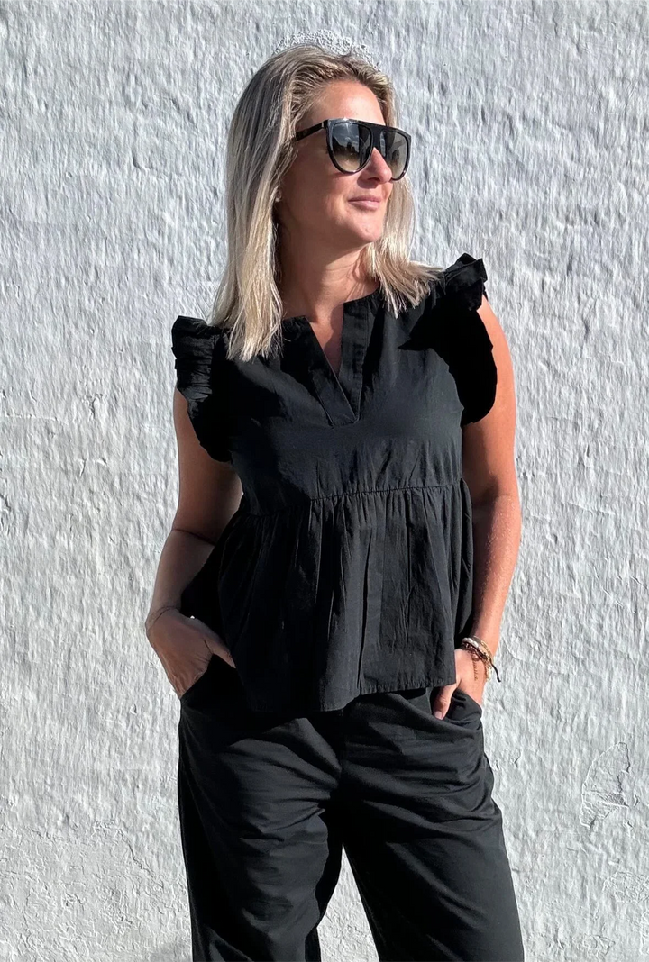 Selected Femme - Top - Sort - Blair-Ida - Stilkompagniet.dk