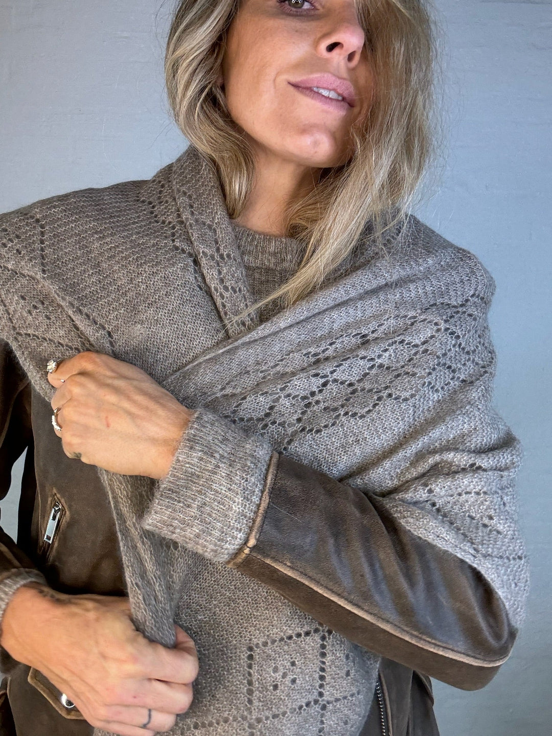 Triangle trinity cashmeretøklæde stor 100% Cashmere Khaki - Andcopenhagen - Stilkompagniet.dk