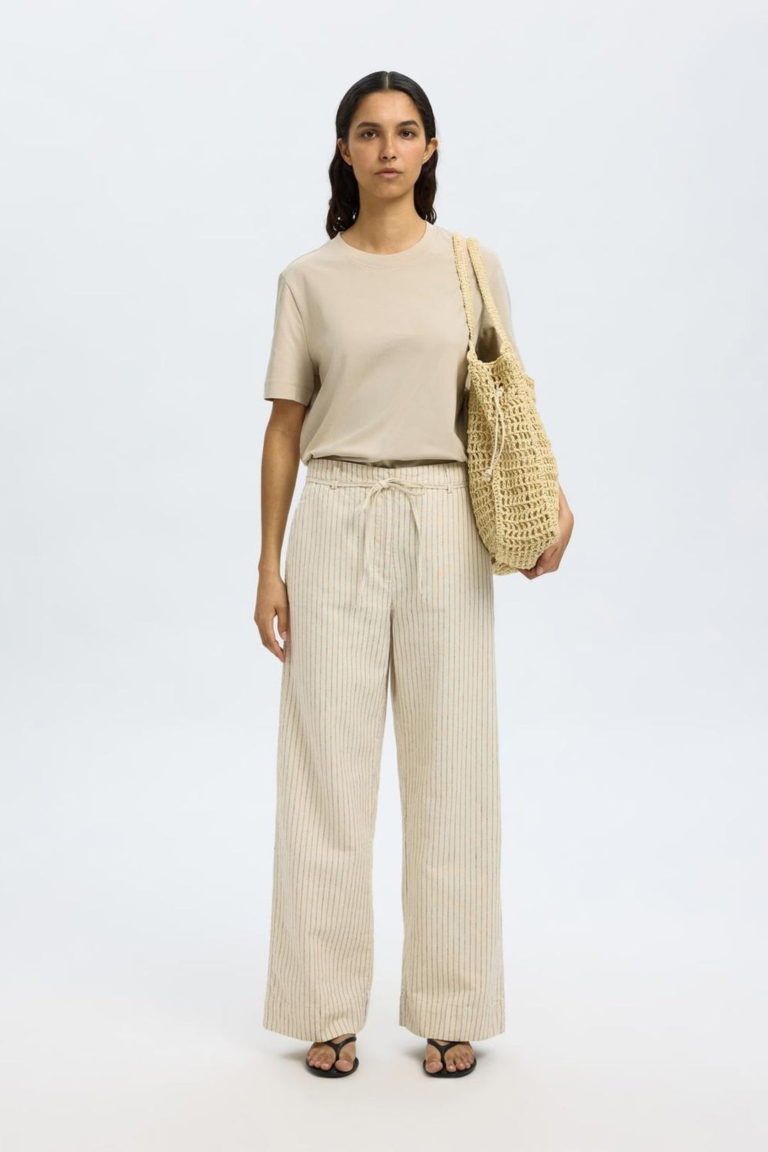 Selected Femme - T-shirt - Oatmeal - Essential
