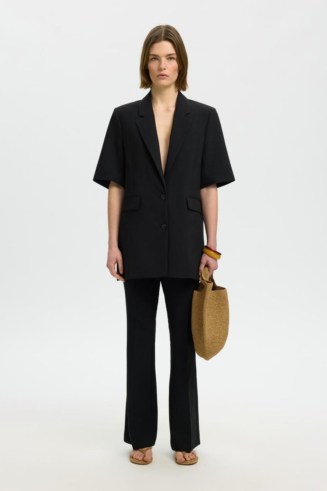 Selected Femme - Blazer - Black - Kortærmet Rita