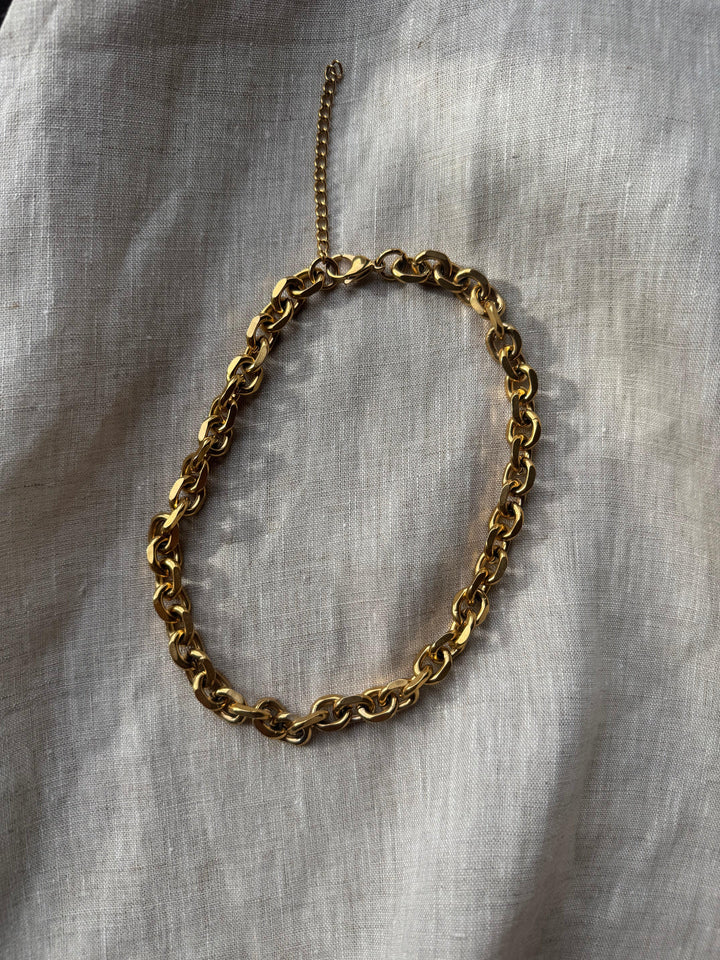 Andcopenhagen Jewelry - Halskæde - 18 karat guldbelagt rustfri stål- Bred Chunky Chain Maya