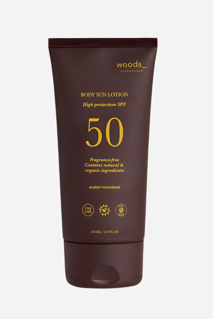 WOODS - Sun Lotion - Body 50 SPF - Vegan - 150ml - sss - Stilkompagniet.dk
