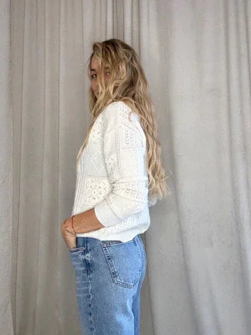 Sassy Copenhagen - Strik - Off White - Camilla - Stilkompagniet.dk
