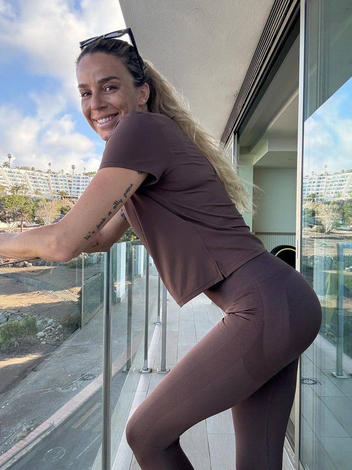 Sassy Copenhagen - Bobo Show push up leggings - Brown - Fitness shape wear - Stilkompagniet.dk