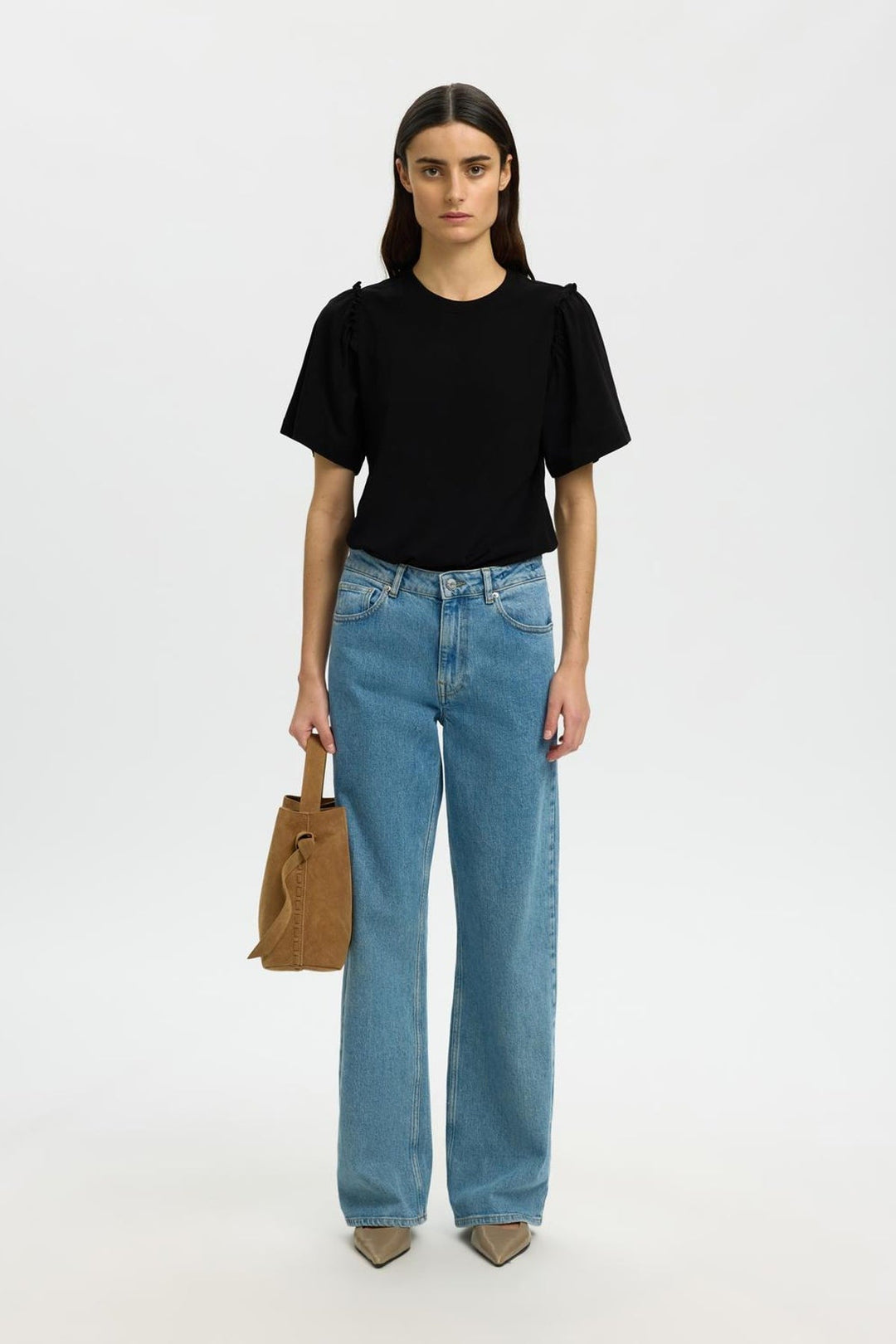 Selected Femme - T-shirt - Black - Penelope