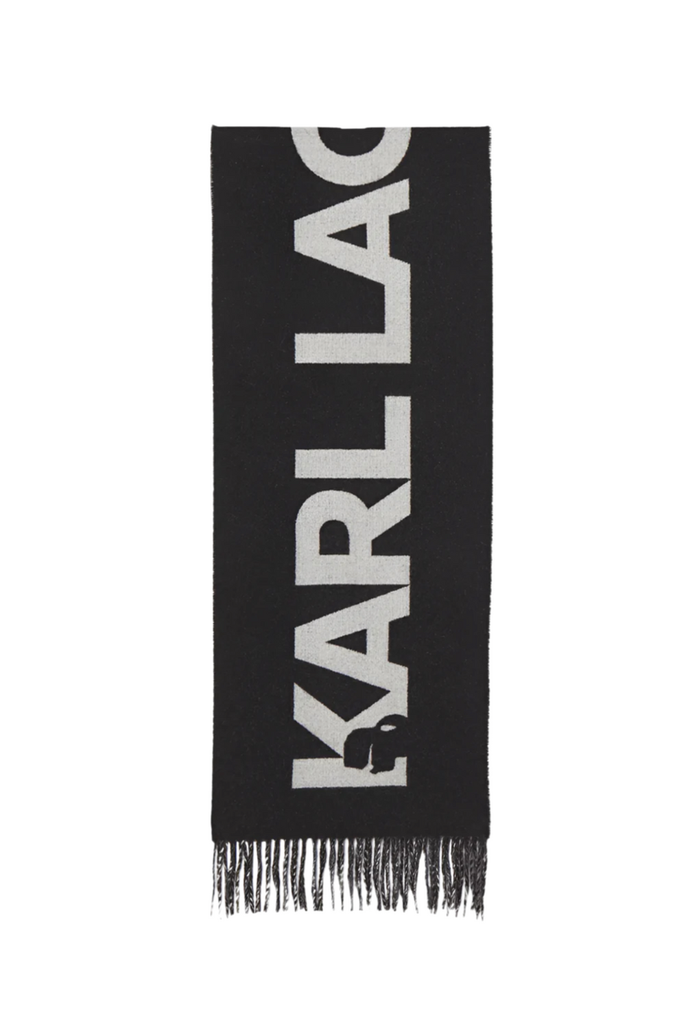 Karl lagerfeld - Halstørklæde - Black/Logo - ESSENTIAL JKRD WOVEN SCARF - Stilkompagniet.dk