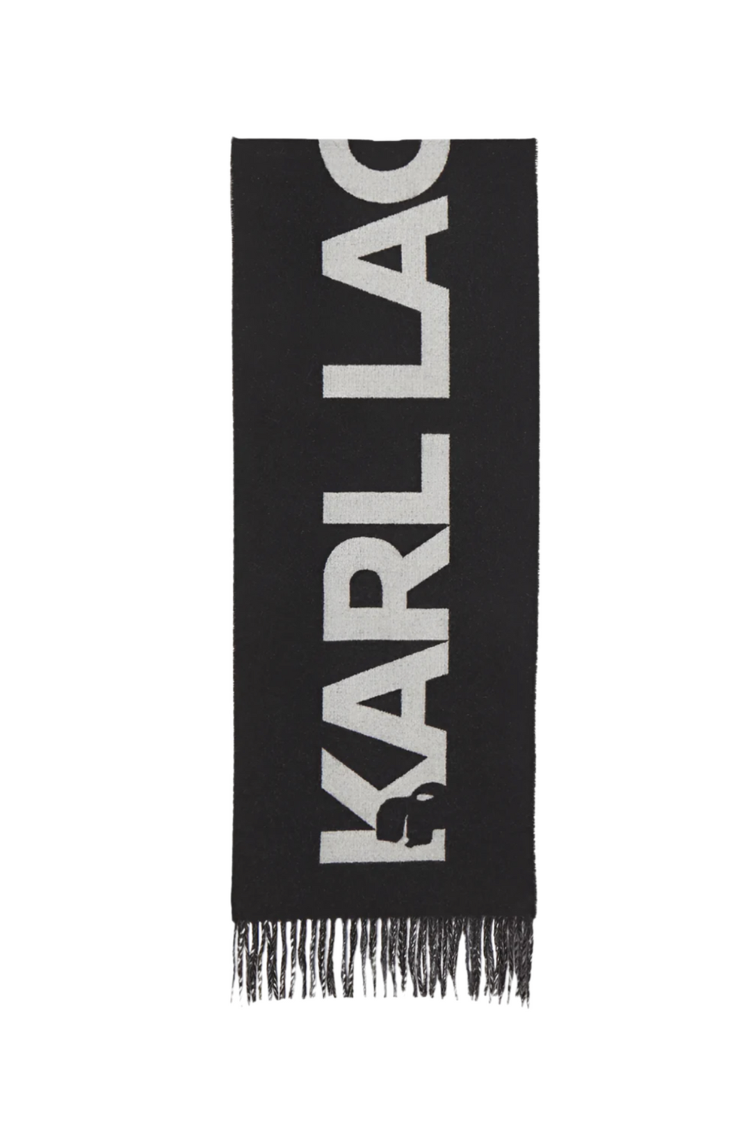 Karl lagerfeld - Halstørklæde - Black/Logo - ESSENTIAL JKRD WOVEN SCARF - Stilkompagniet.dk