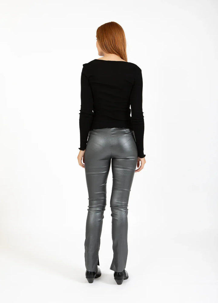 CC Heart - Bluse - Silke Sort - Poppy - Stilkompagniet.dk