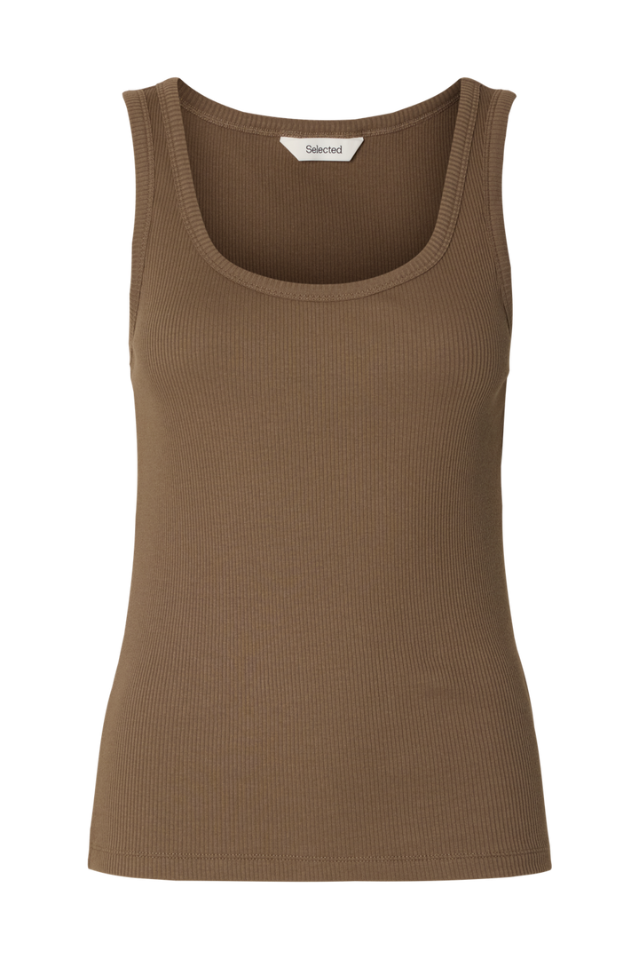 Selected Femme - Tanktop - Chocolate Chip - Slwanna