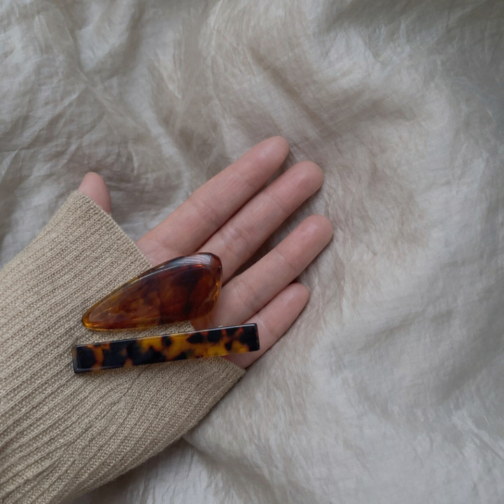 Andcopenhagen - 2 stk. hårspænder - Brun - Maisy