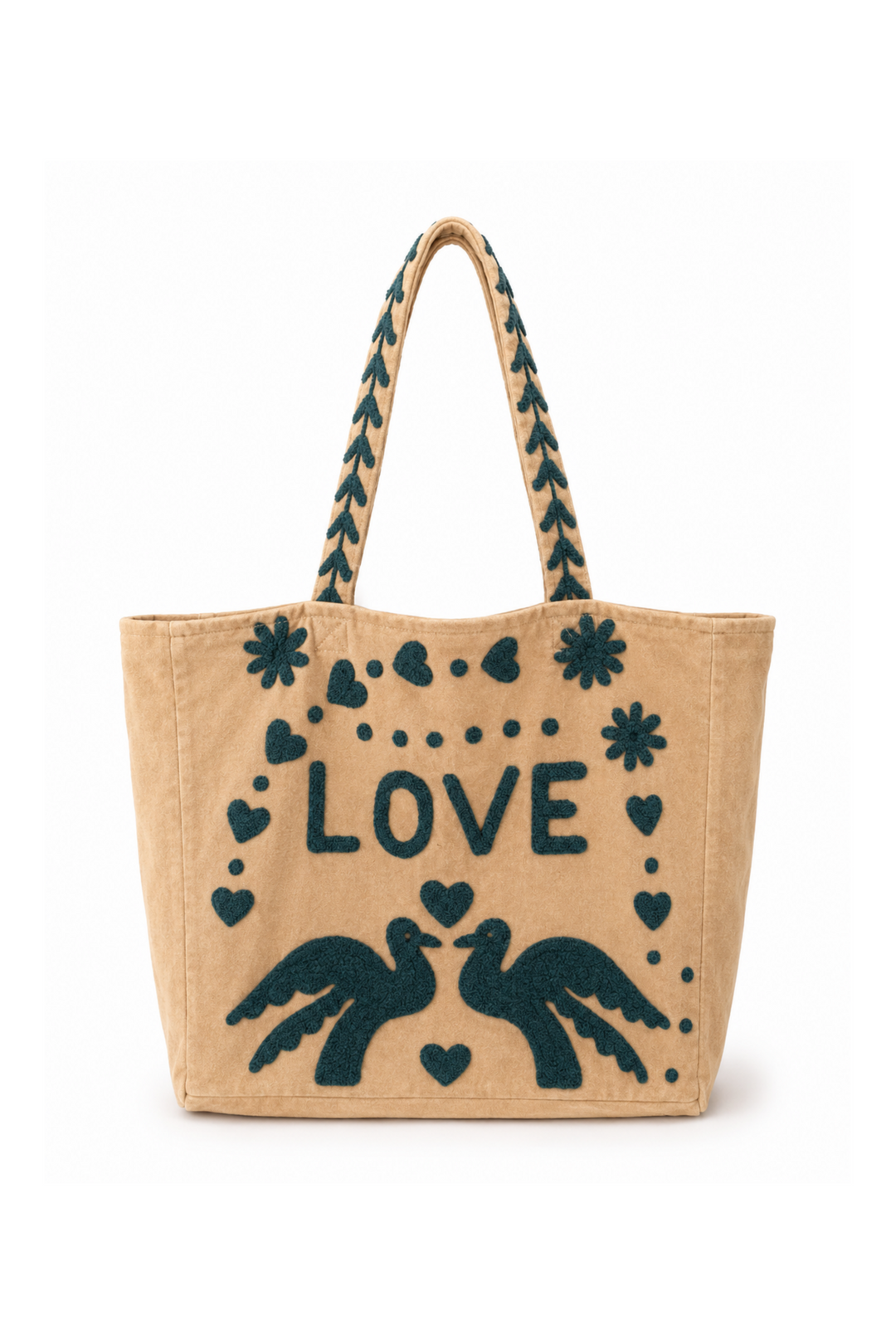Cofur - Totebag - Sand/Grøn 02 - Velvet Love