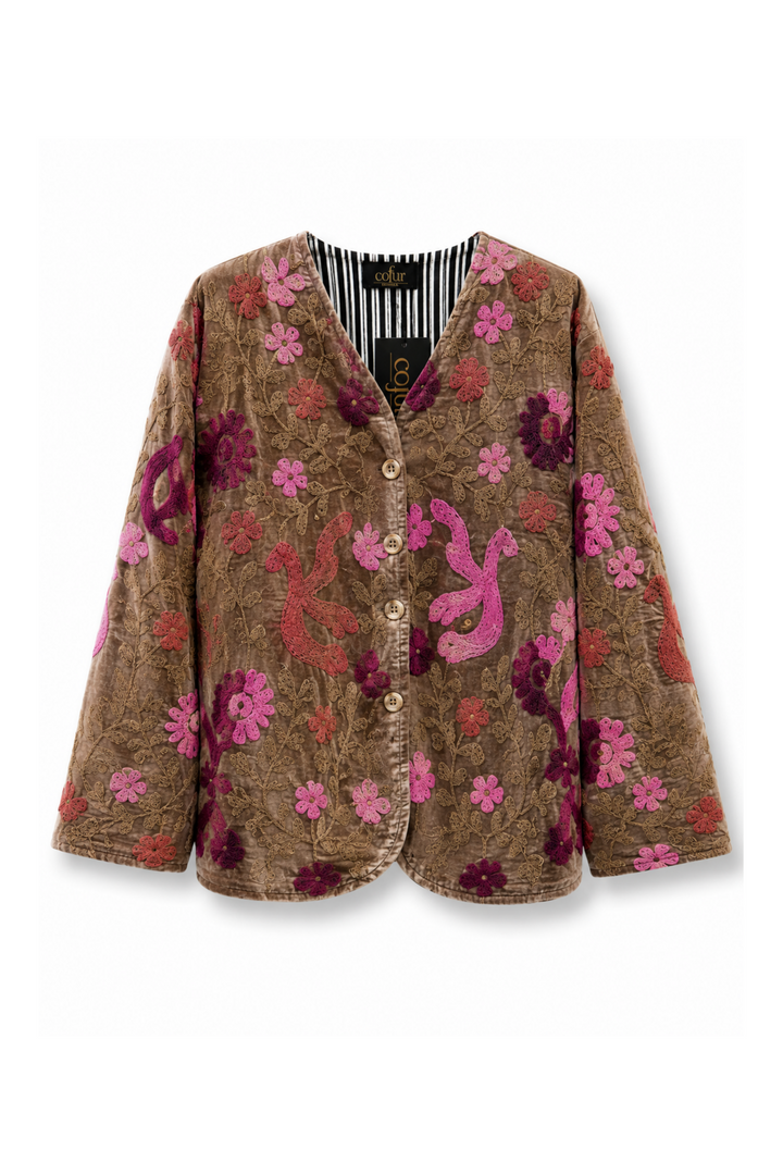 Cofur - Jakke - Brun/pink 03 - Suzani