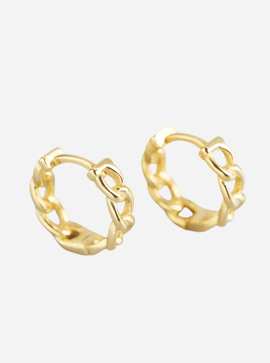 Andcopenhagen Jewelry - Øreringe hoops - 18 karat Guldbelagt 925 sterlingsølv - Bine