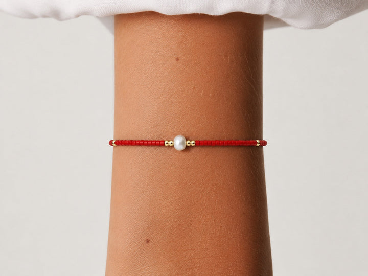 Andcopenhagen Jewelry - Perlearmbånd - Rød - Holly