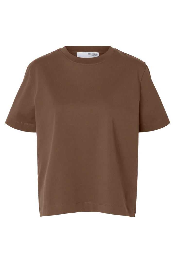 Selected Femme - T-shirt - Chocolate chip - Essential