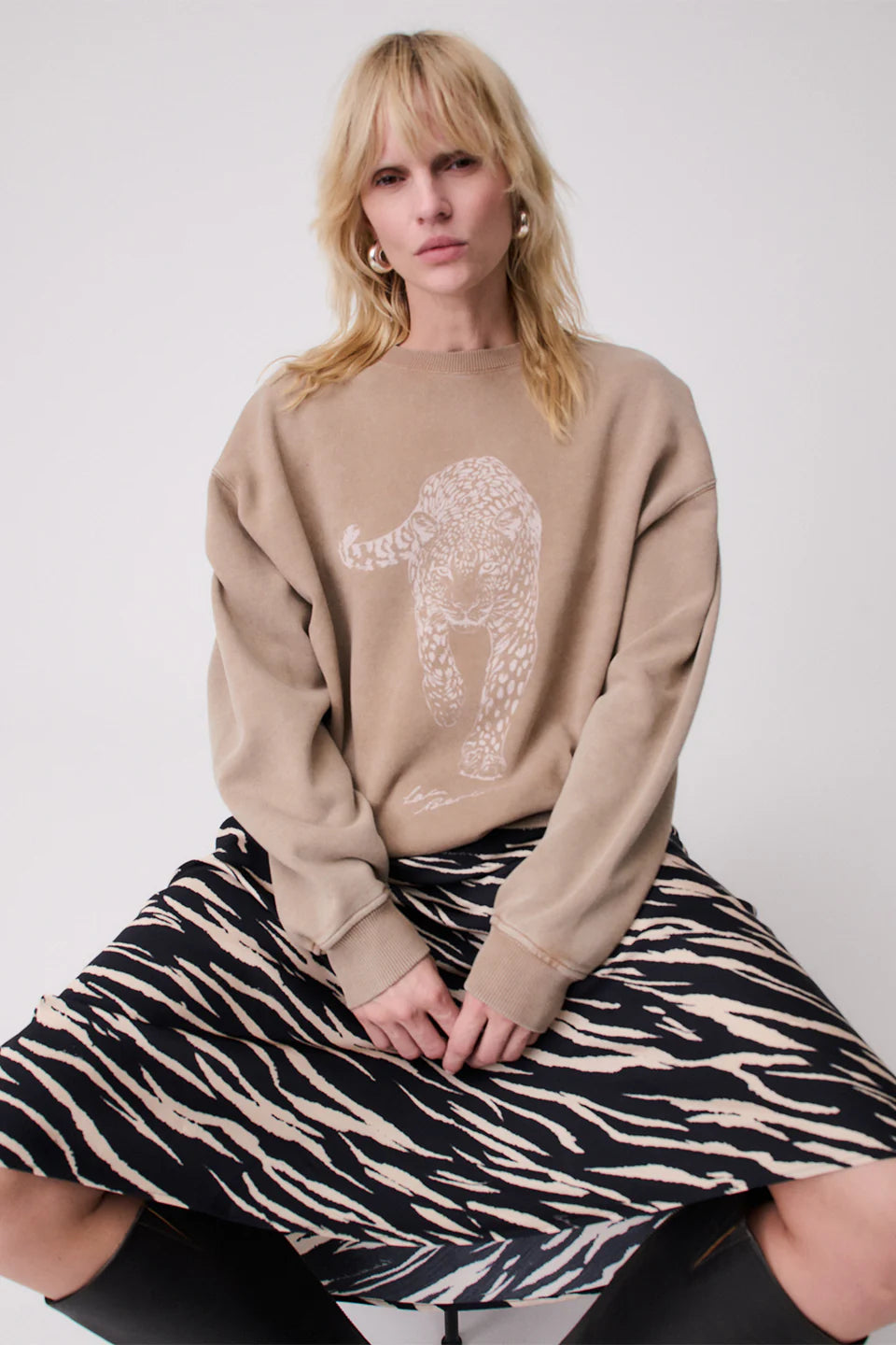 Lala Berlin - Sweatshirt - Washed Earth Leo - Soma