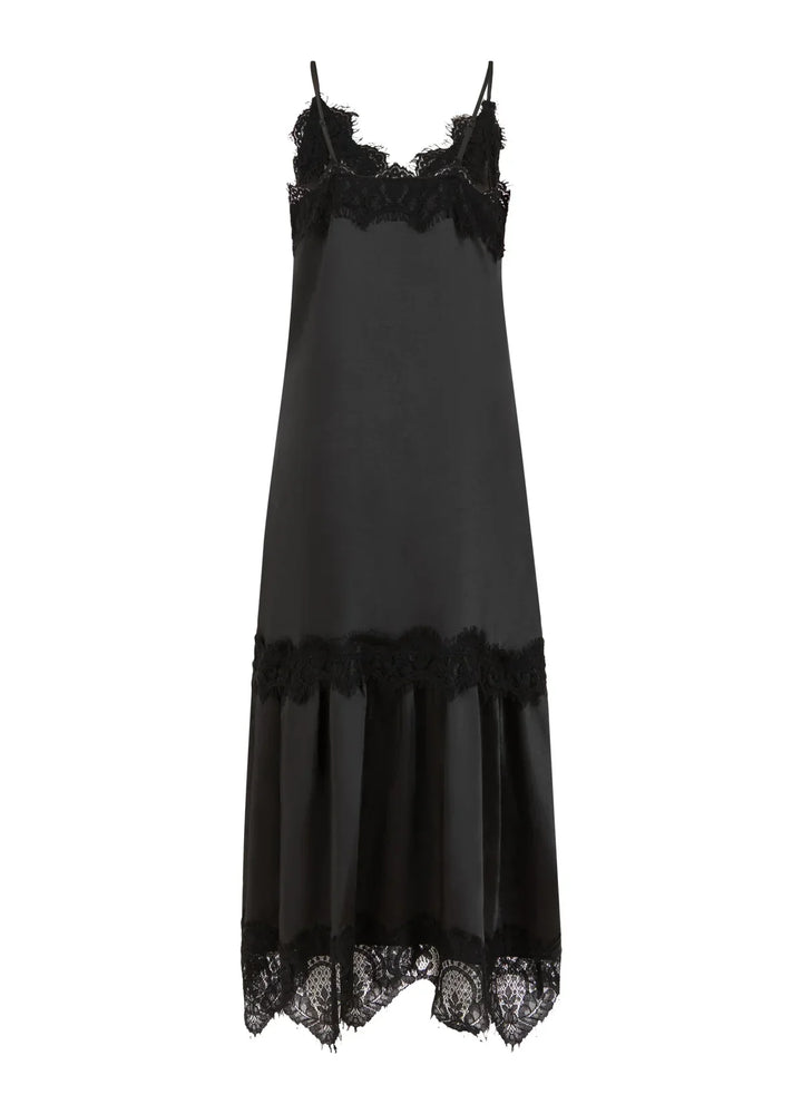 Coster Copenhagen - Kjole - Black - Lace detail