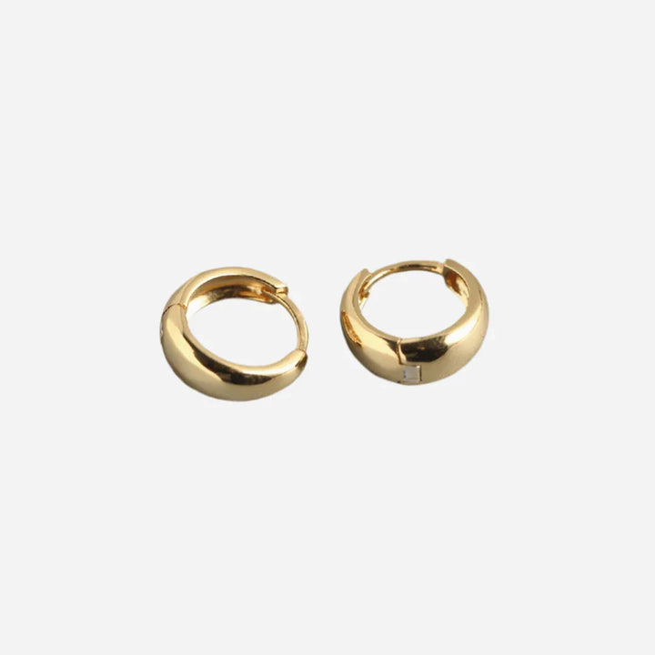 Andcopenhagen - Øreringe hoops - 18 karat guldbelagt 925 sterlingsølv - Anika Small Chunky hoop - Stilkompagniet.dk
