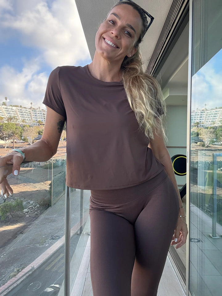 Sassy Copenhagen - Bobo Show push up leggings - Brown - Fitness shape wear - Stilkompagniet.dk